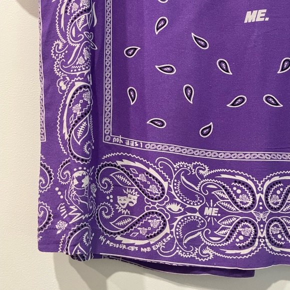 Melody Ehsani Staycation Bandana Print Short Sleeve Button-Up Top - Picture 6 of 9